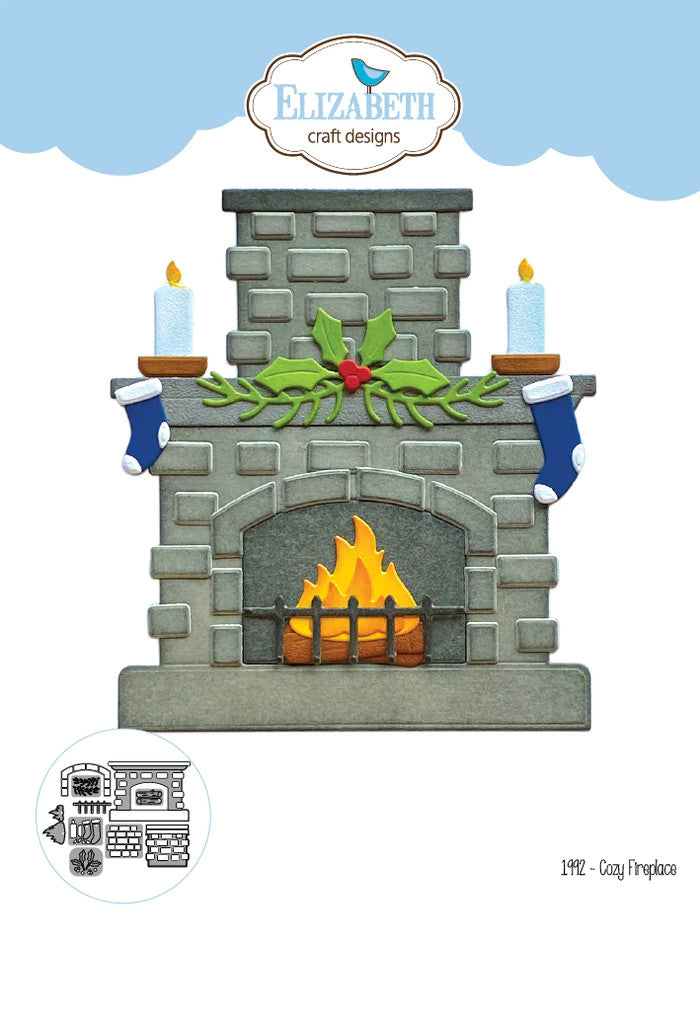 Elizabeth Craft Designs Cozy Fireplace Die Set